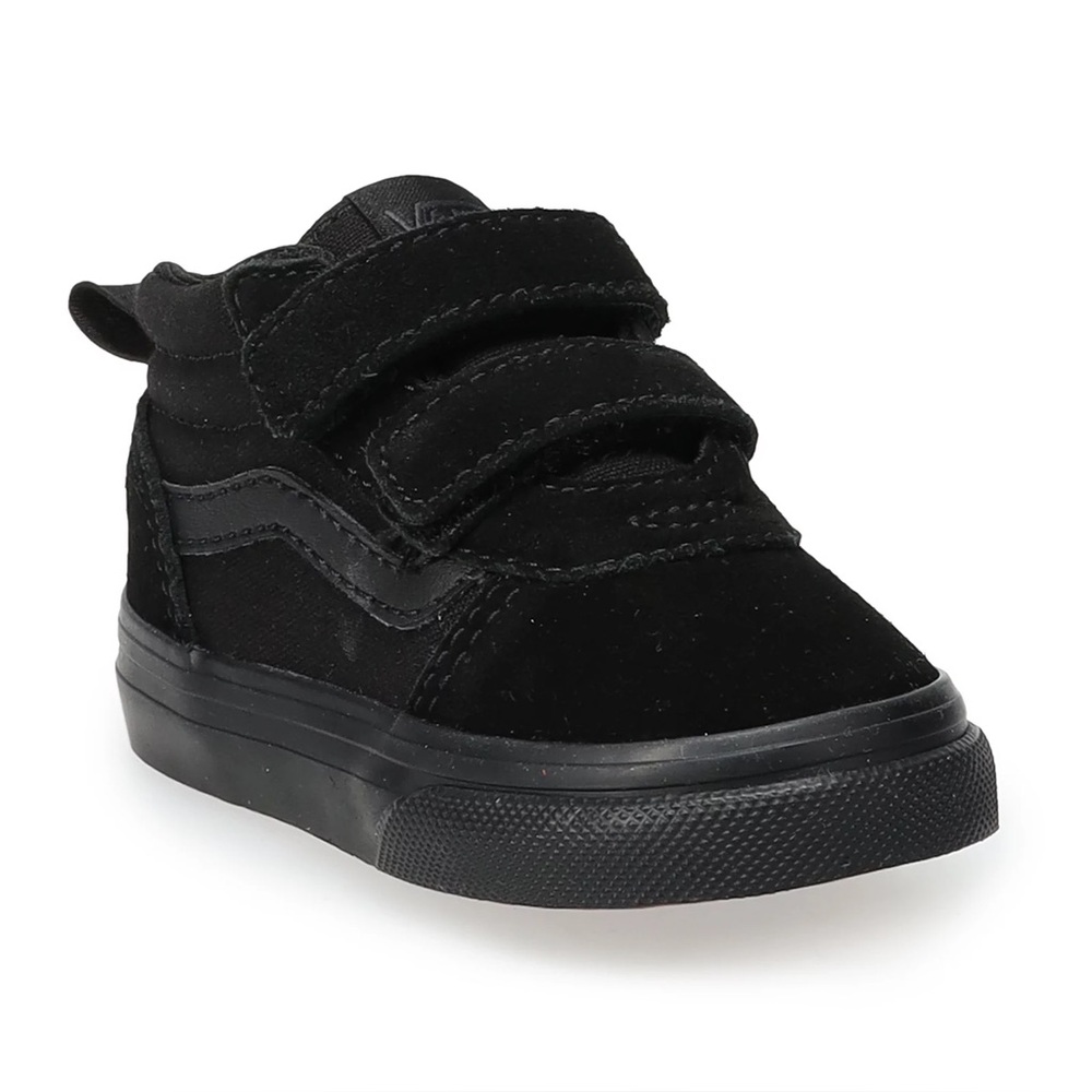 Vans Black Mid-Top Sneakers with Velcro